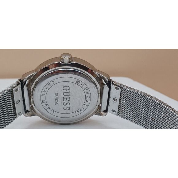 GUESS Women's Blue Face "WORKING" Watch Silver Tone Mesh Strap Stainless Steel - Picture 6 of 11